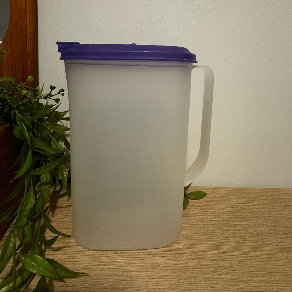 Purple and White Tupperware Pitcher